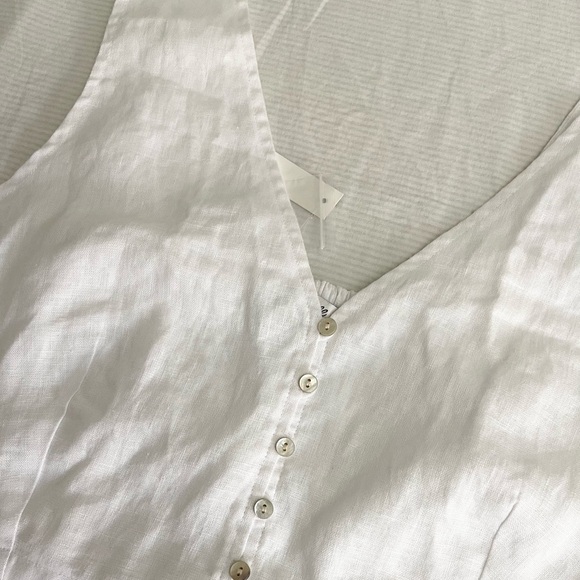 Madewell Cropped Vest Linen Top - Picture 5 of 6